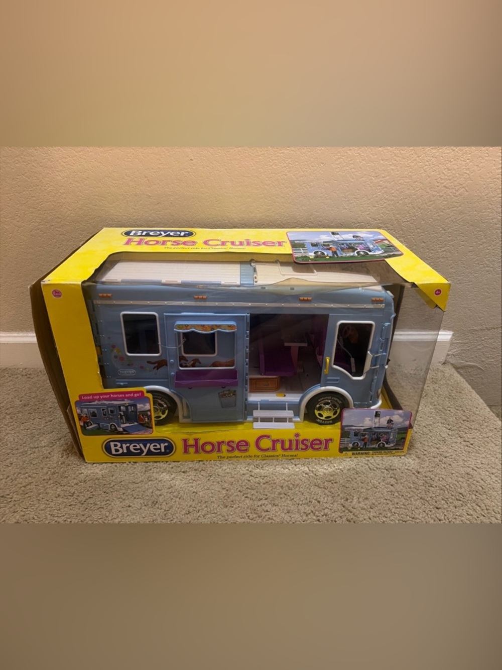 Breyer horse cruiser classic scale blue vehicle trailer OLD Open Box 💕💕🎀